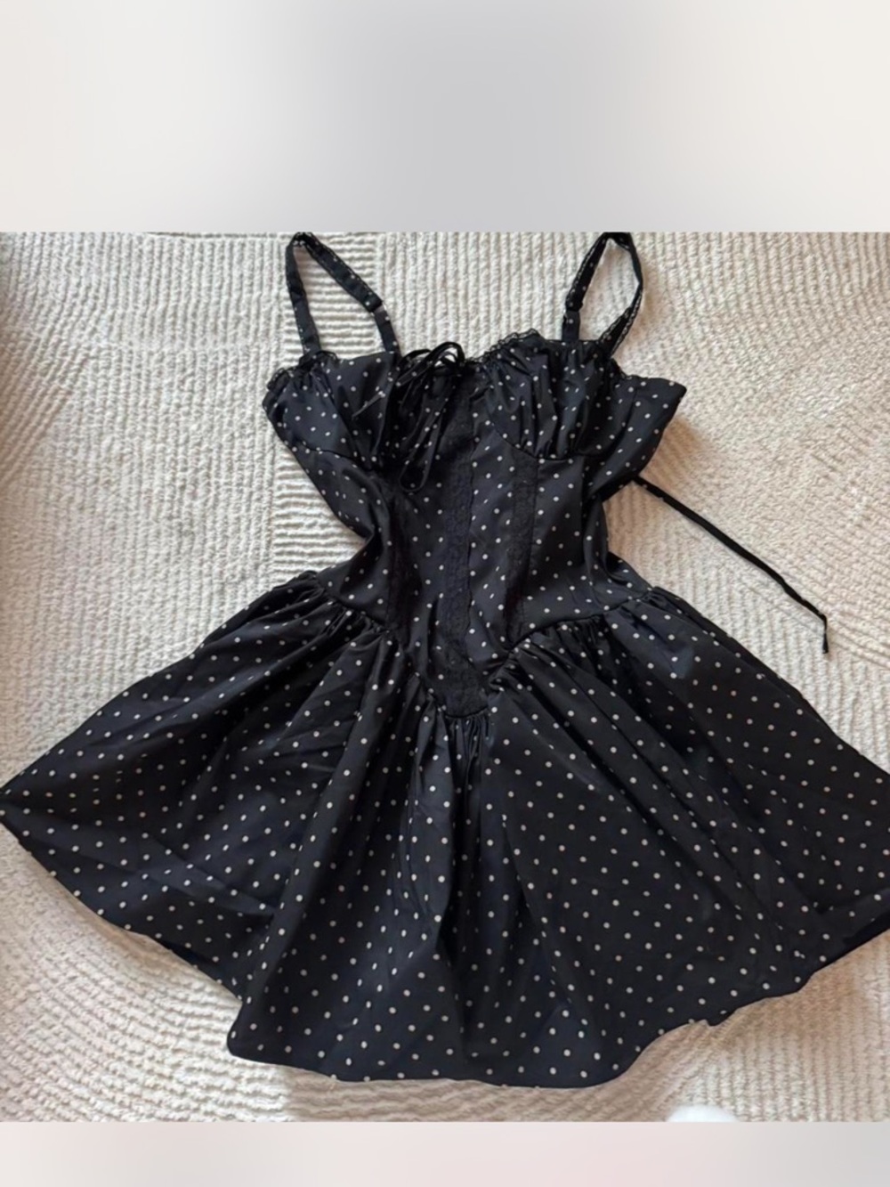 Black Polka Dot Mini Dress